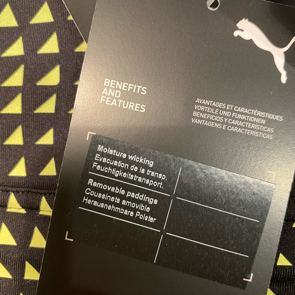 Puma long line bra crop fluro/ black XS - Picture 5 of 6